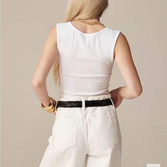 J Crew Scoopneck vest in drapey crepe Womens‎ Small White - Picture 11 of 11